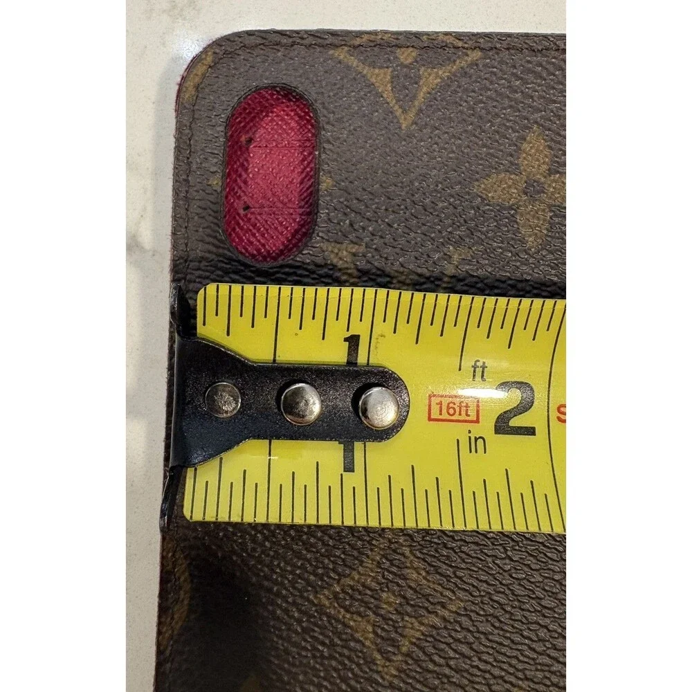 Authentic Louis Vuitton Monogram Folio iPhone X XS Wallet Case w Box & Dust Bag